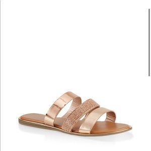 Rose gold sandals